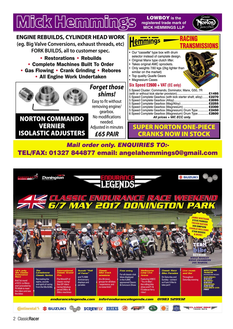 Classic Racer Preview Pages