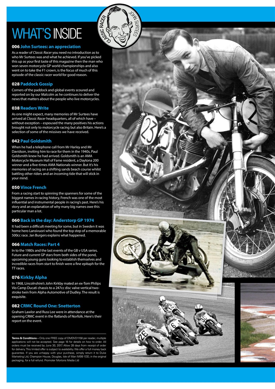 Classic Racer Preview Pages