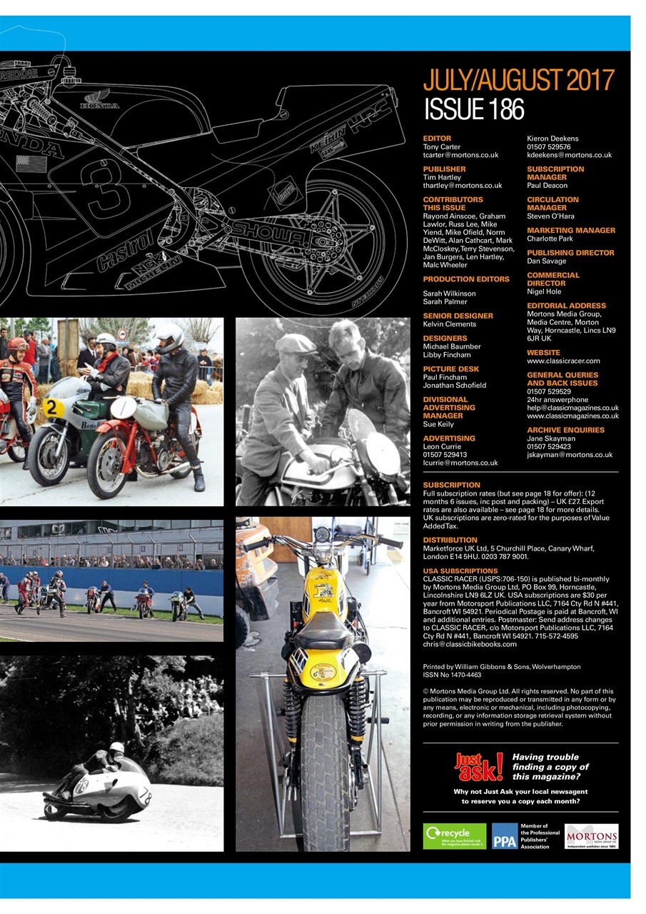 Classic Racer Preview Pages