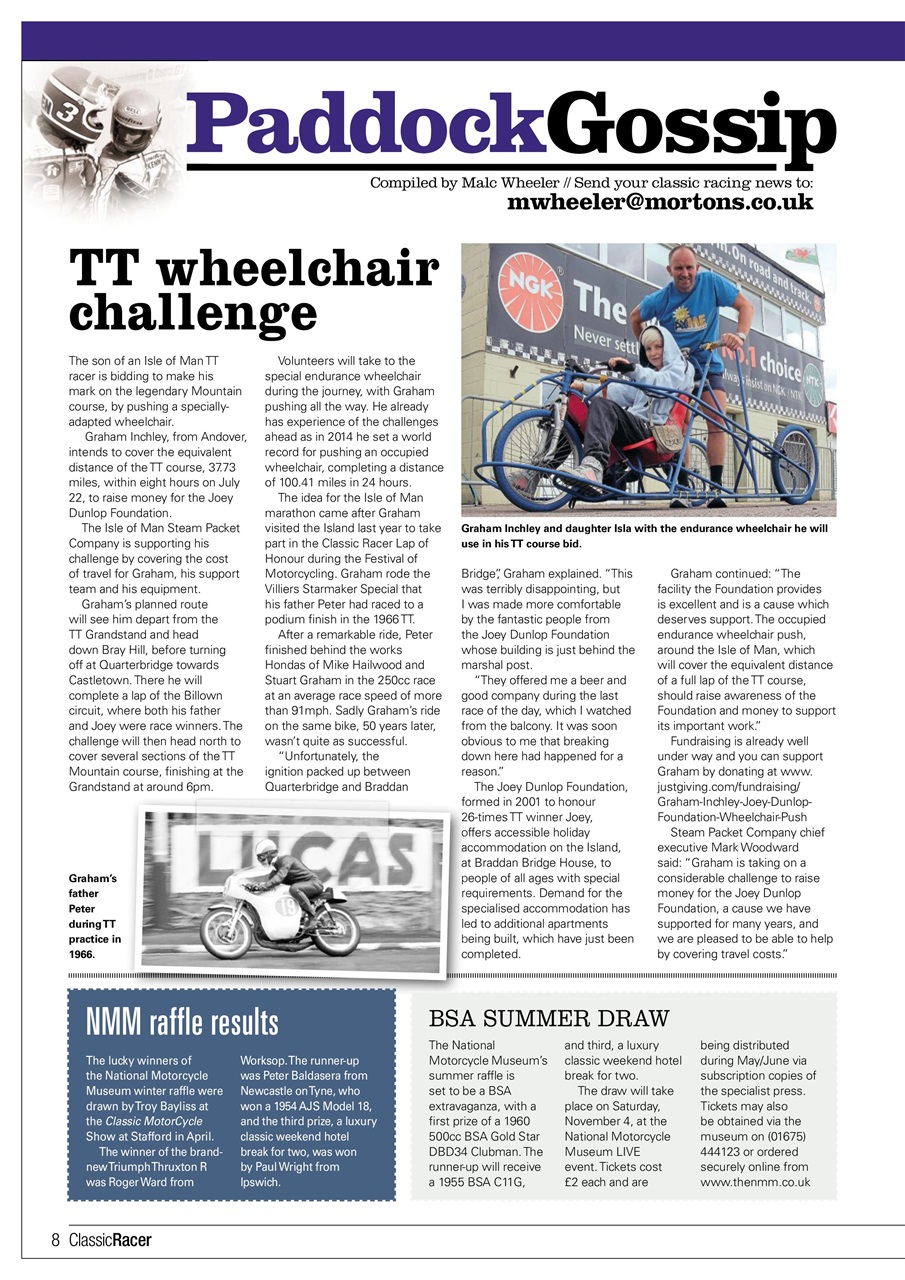 Classic Racer Preview Pages
