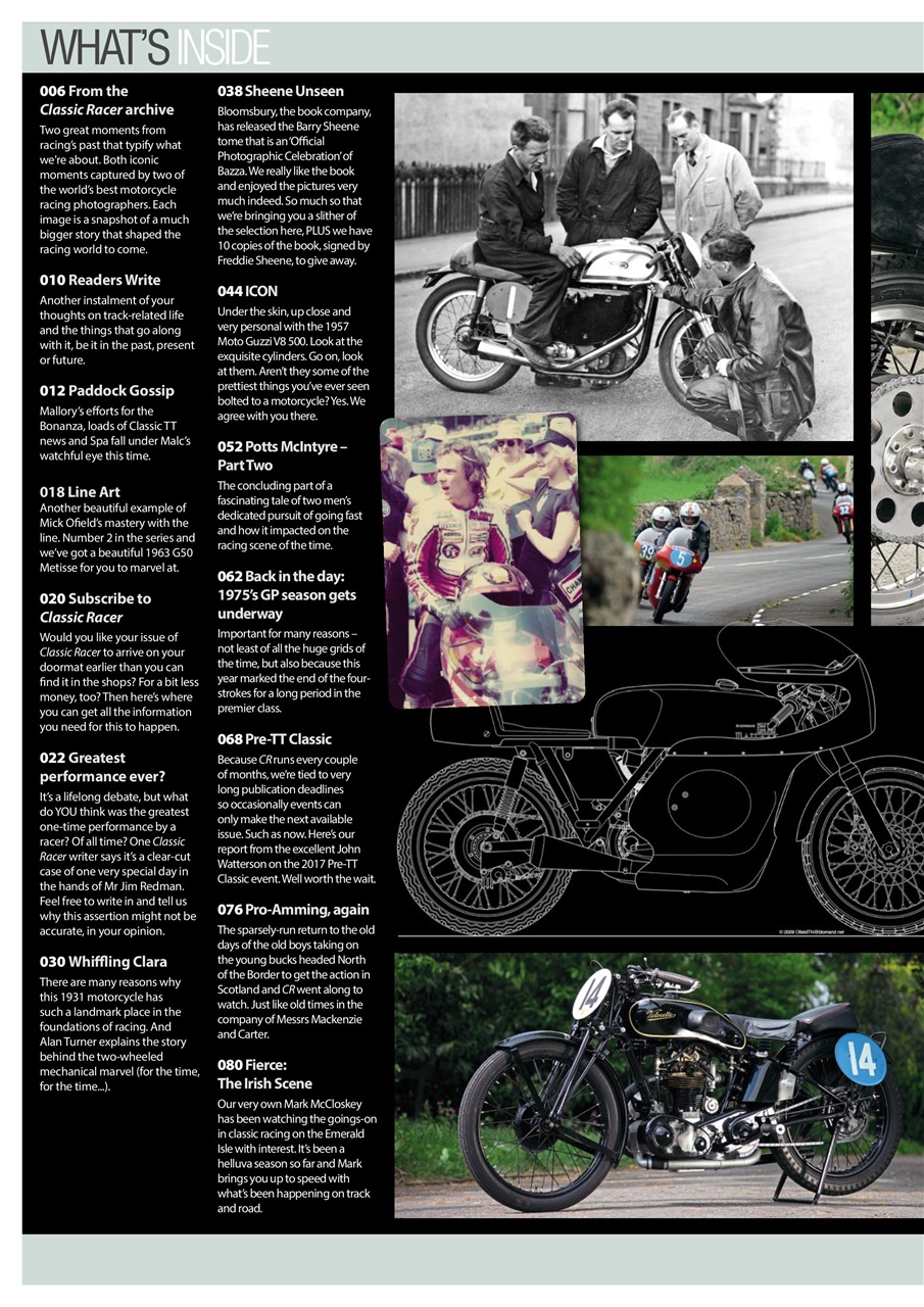 Classic Racer Preview Pages