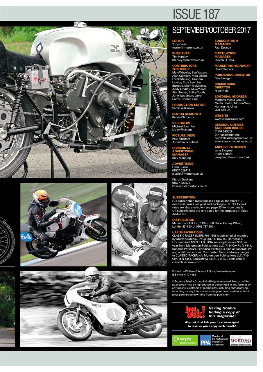 Classic Racer Preview Pages
