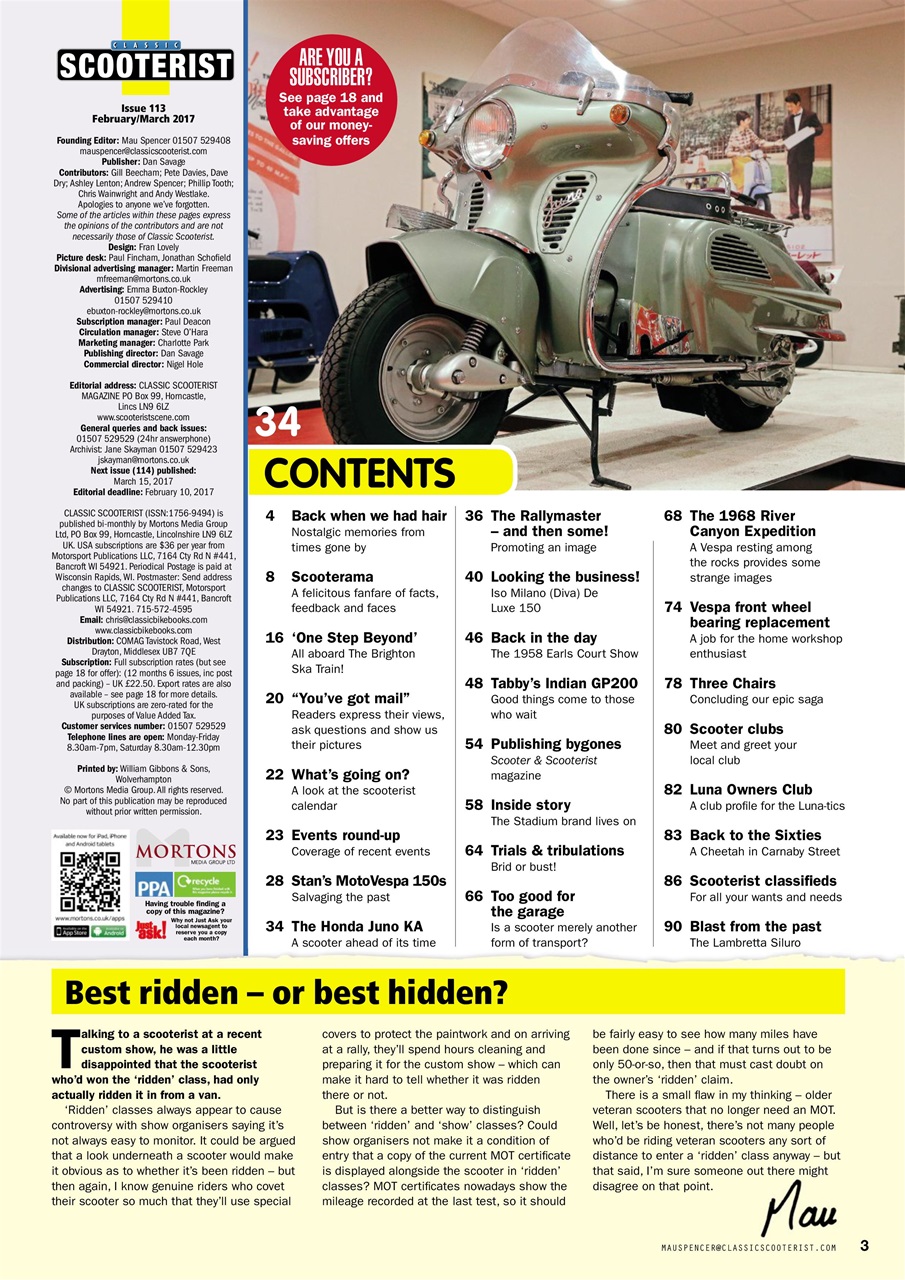 Classic Scooterist Preview Pages