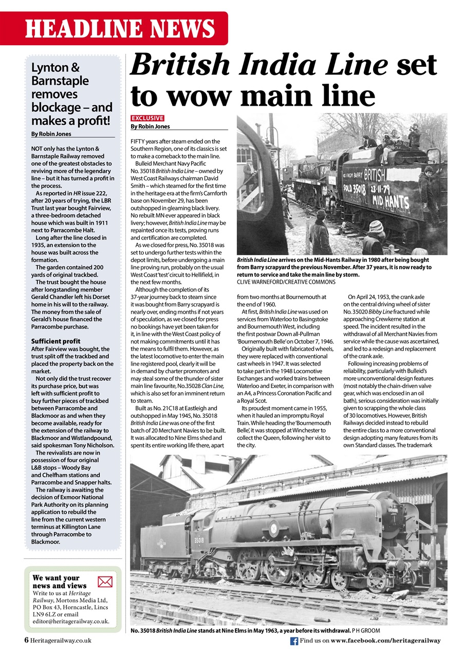 Heritage Railway Preview Pages