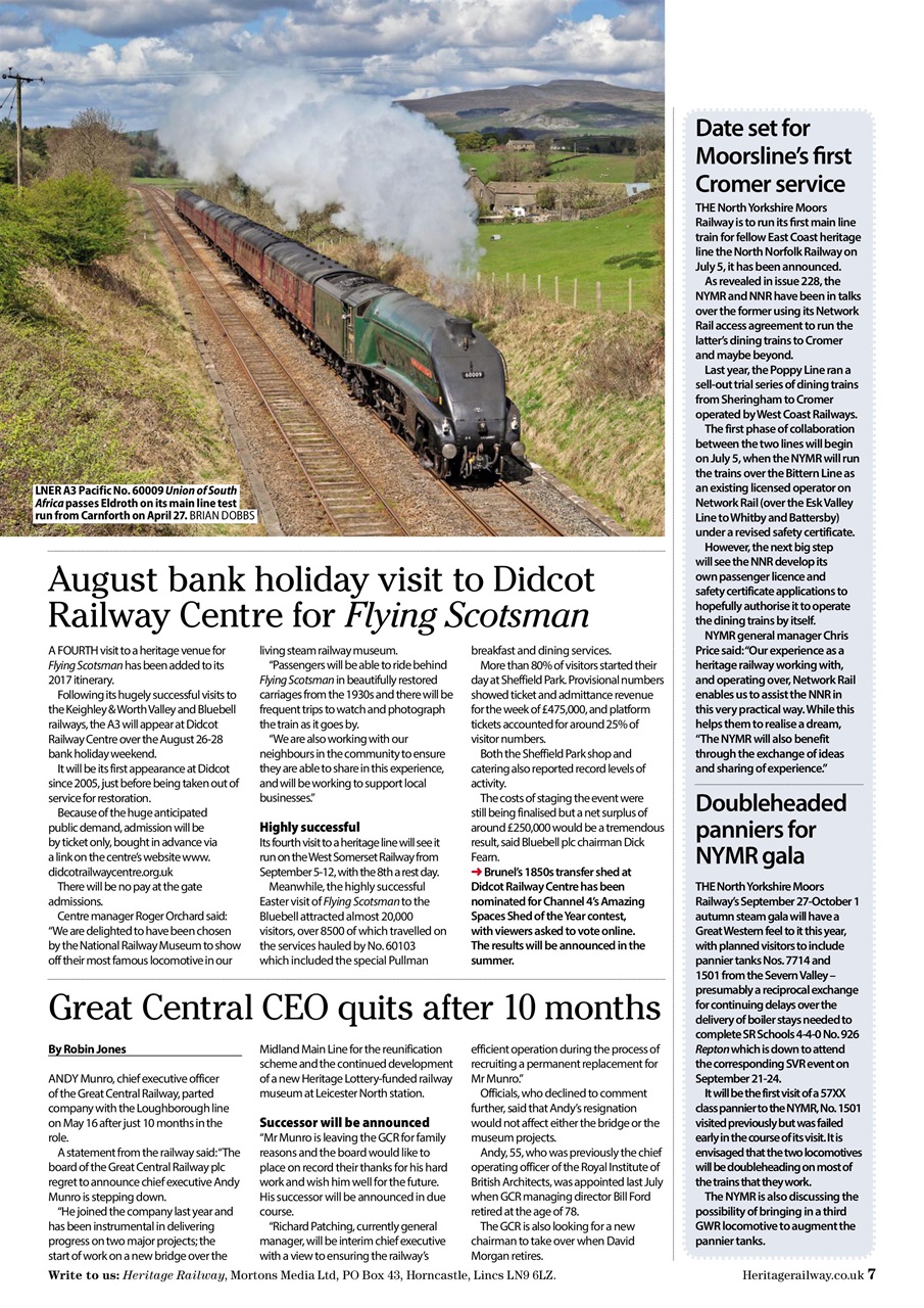 Heritage Railway Preview Pages