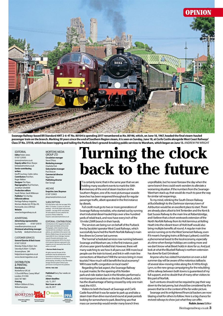 Heritage Railway Preview Pages