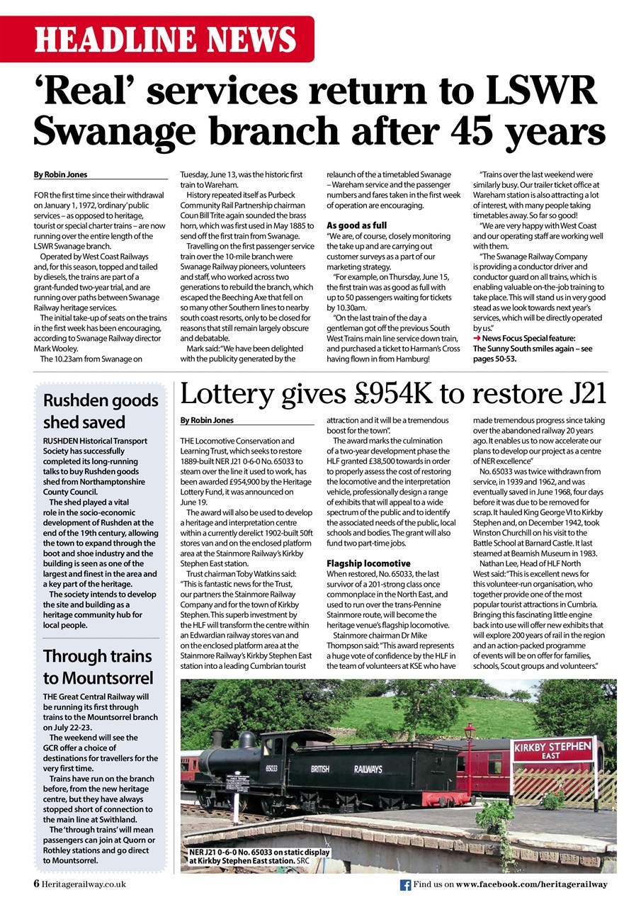 Heritage Railway Preview Pages