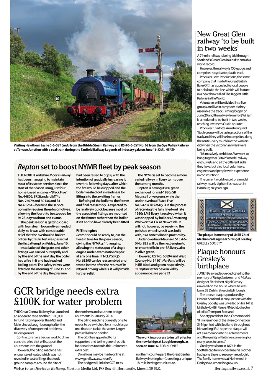Heritage Railway Preview Pages