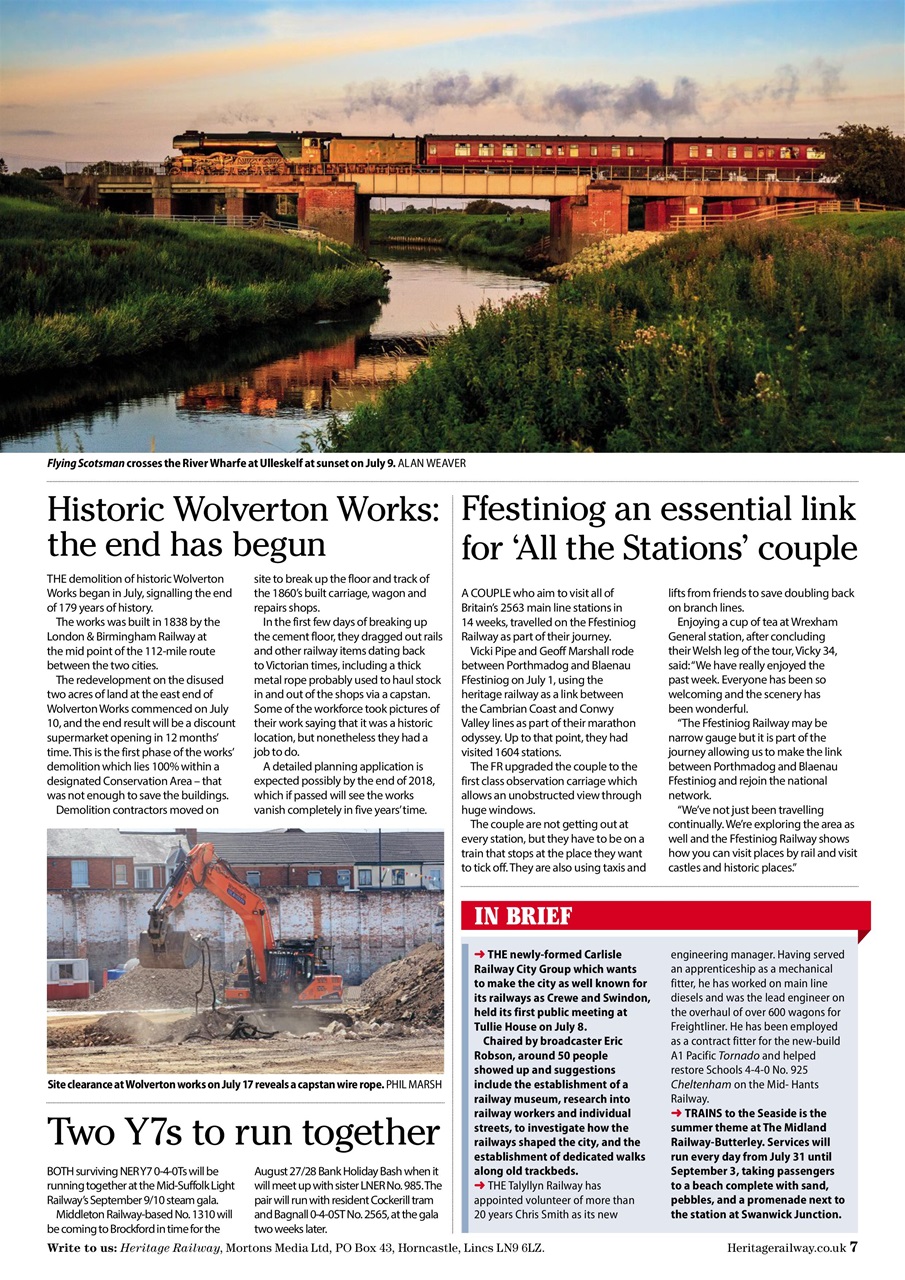 Heritage Railway Preview Pages