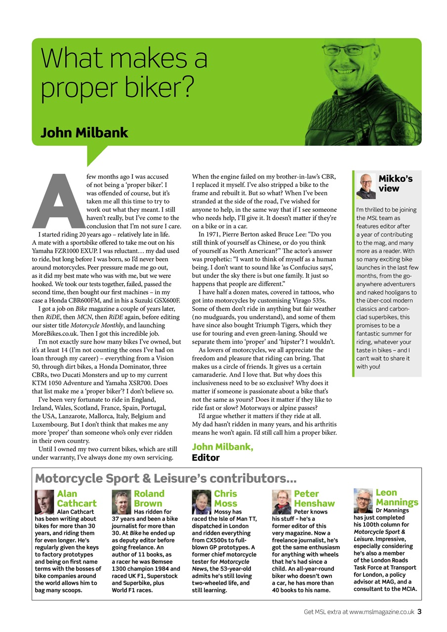 Motorcycle Sport & Leisure Preview Pages