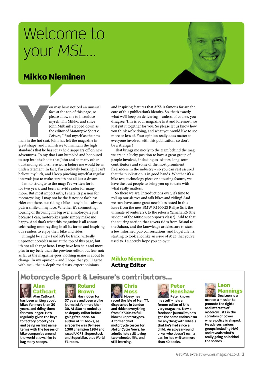 Motorcycle Sport & Leisure Preview Pages