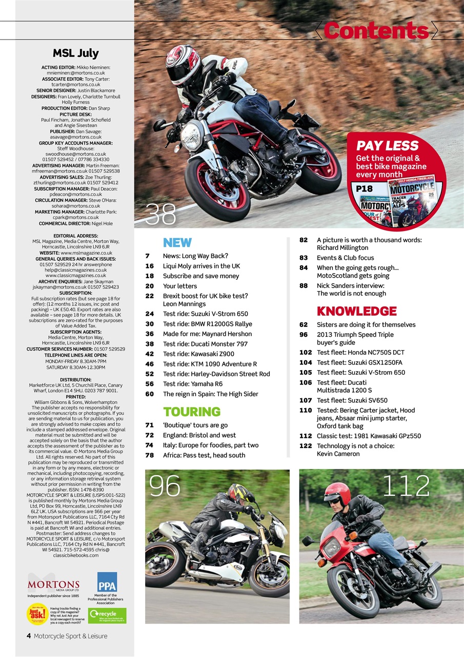 Motorcycle Sport & Leisure Preview Pages