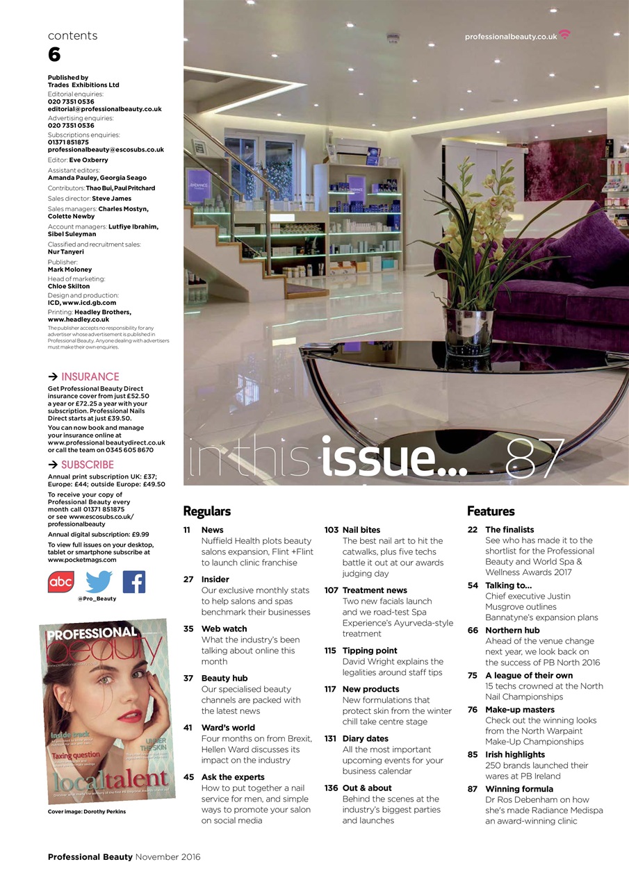 Professional Beauty Preview Pages