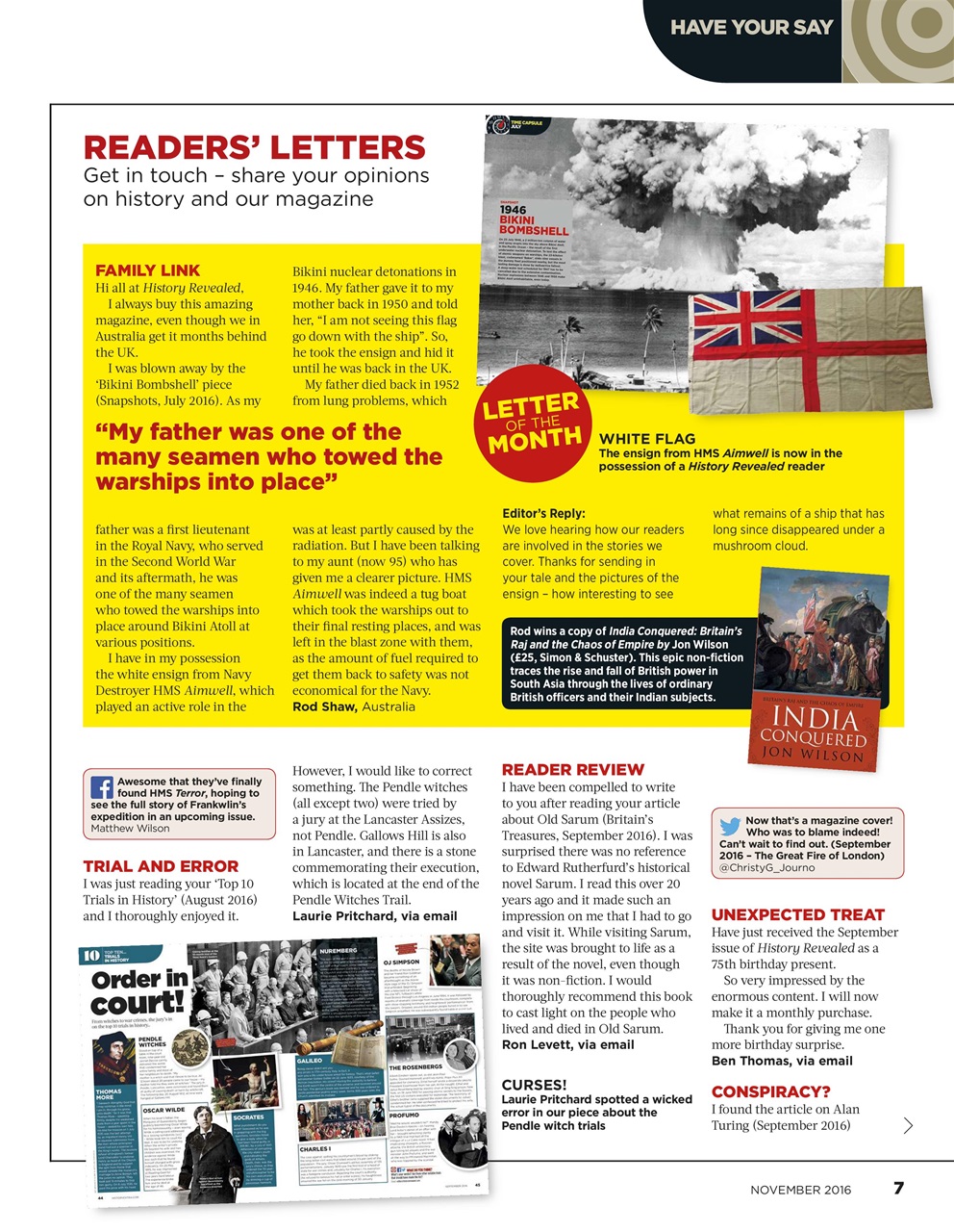BBC History Revealed Magazine Preview Pages