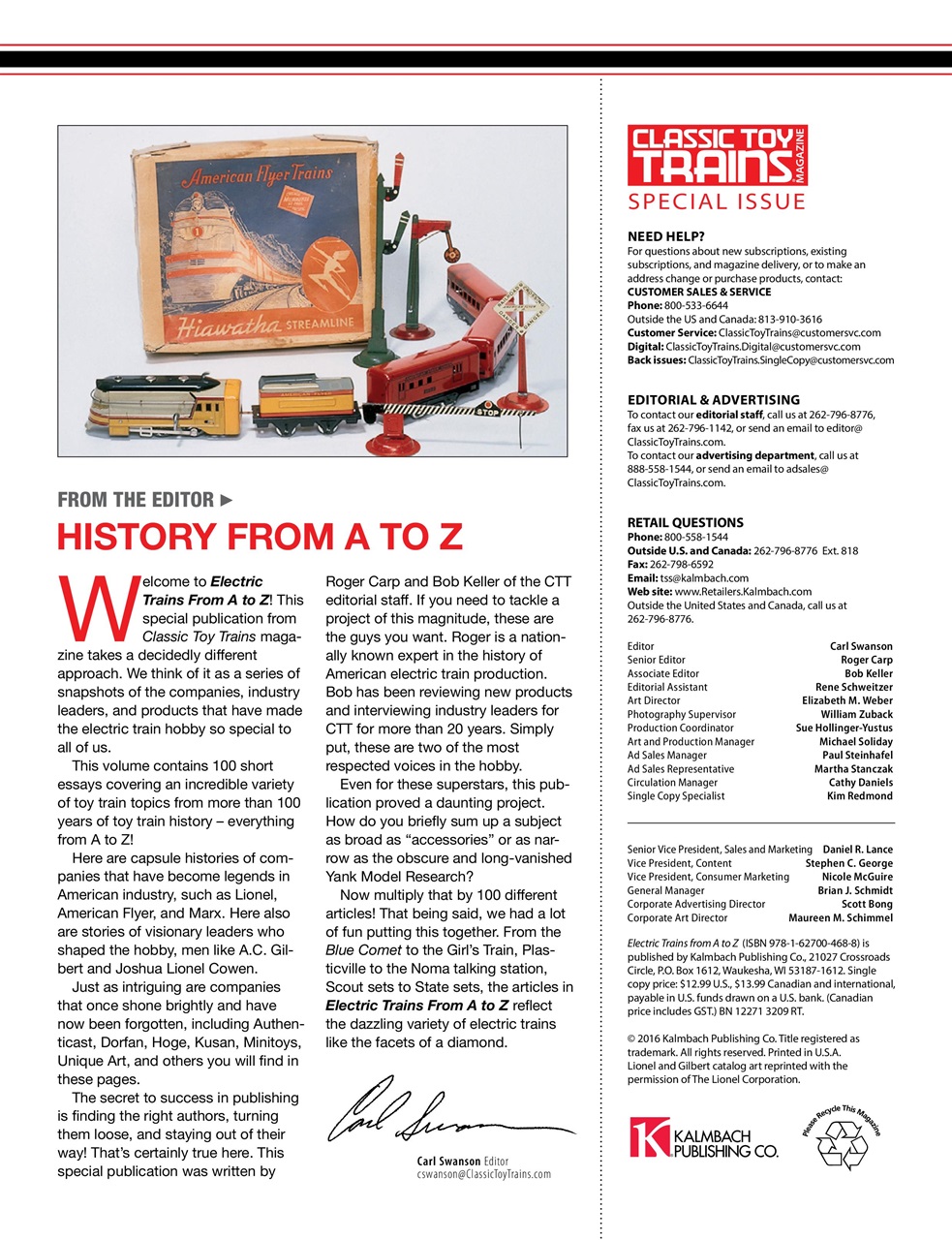 Classic Toy Trains Preview Pages