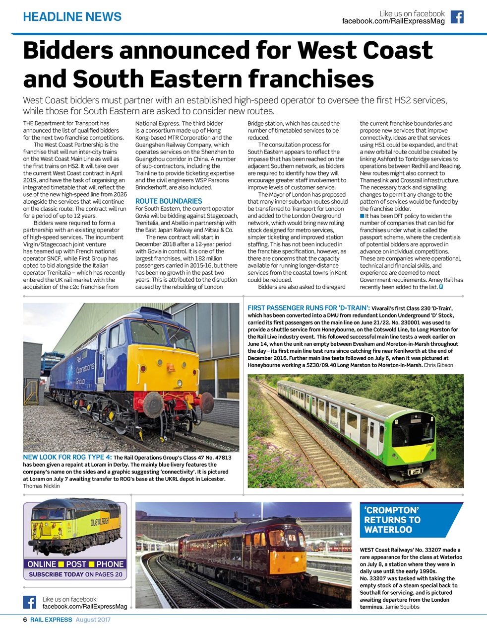 Rail Express Preview Pages