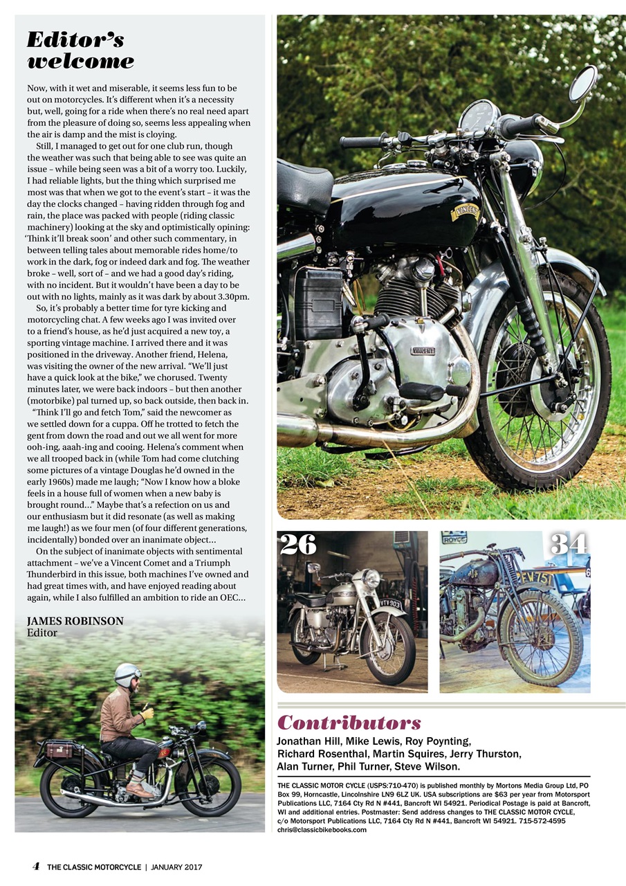 The Classic MotorCycle Preview Pages