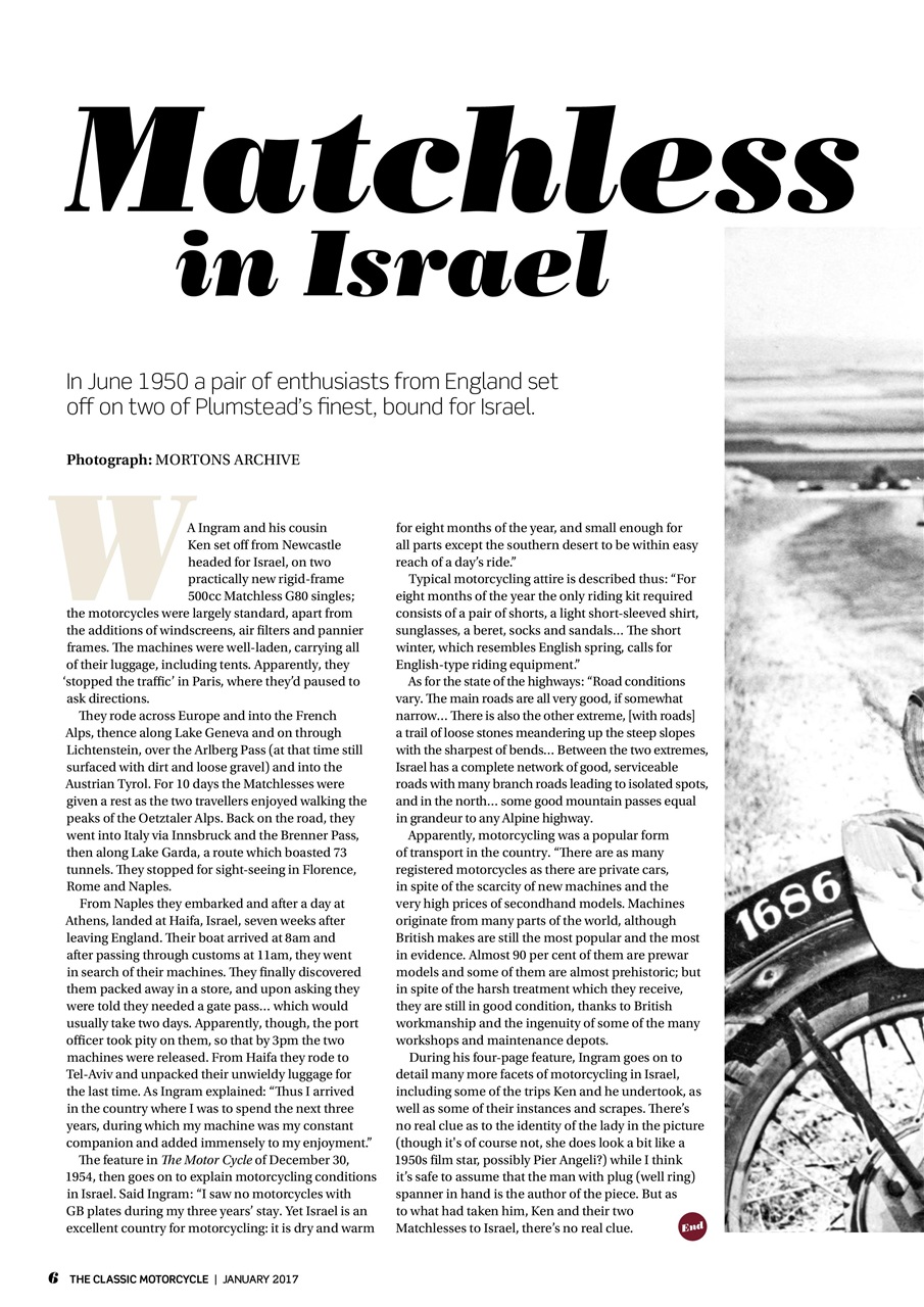 The Classic MotorCycle Preview Pages