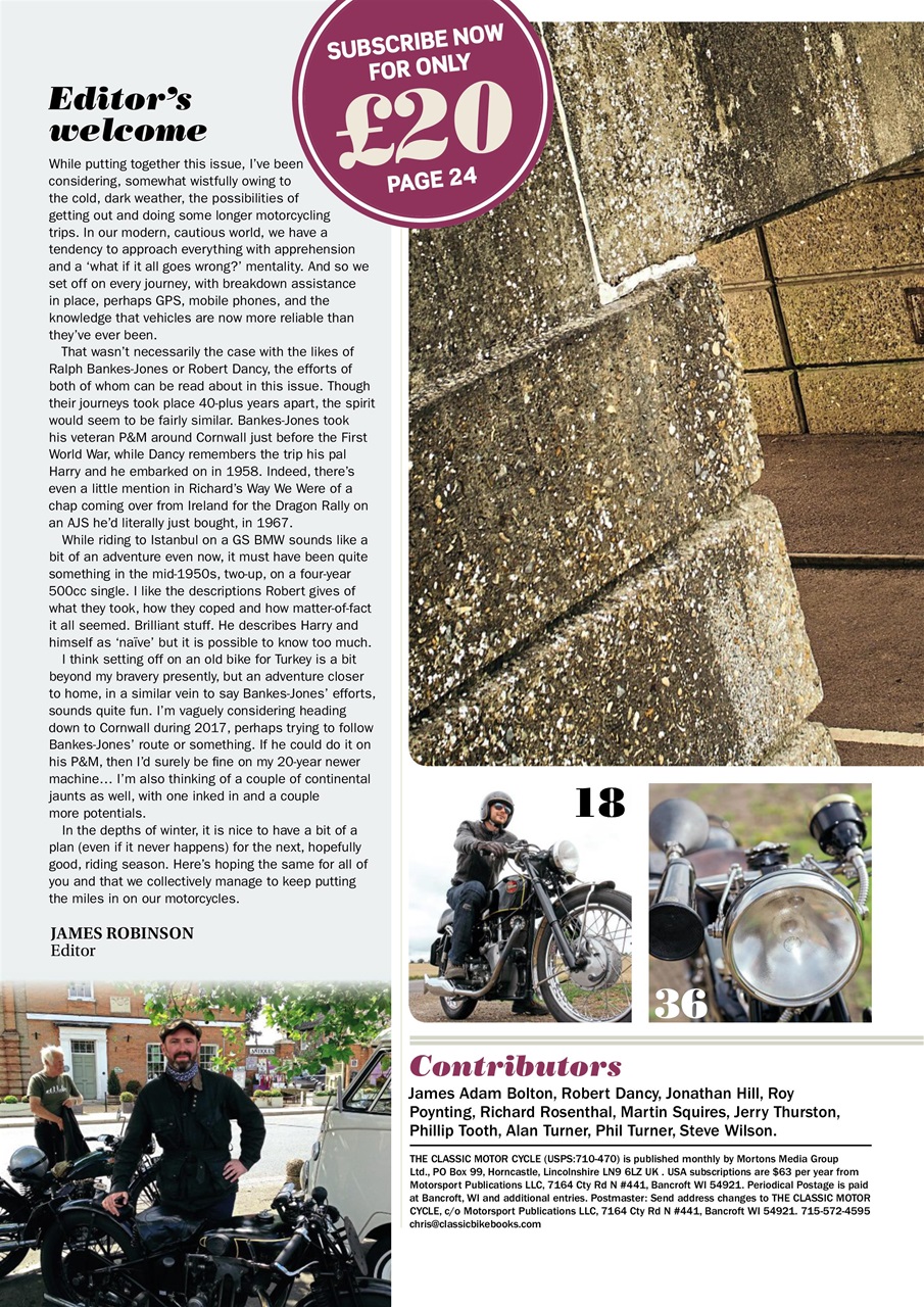 The Classic MotorCycle Preview Pages