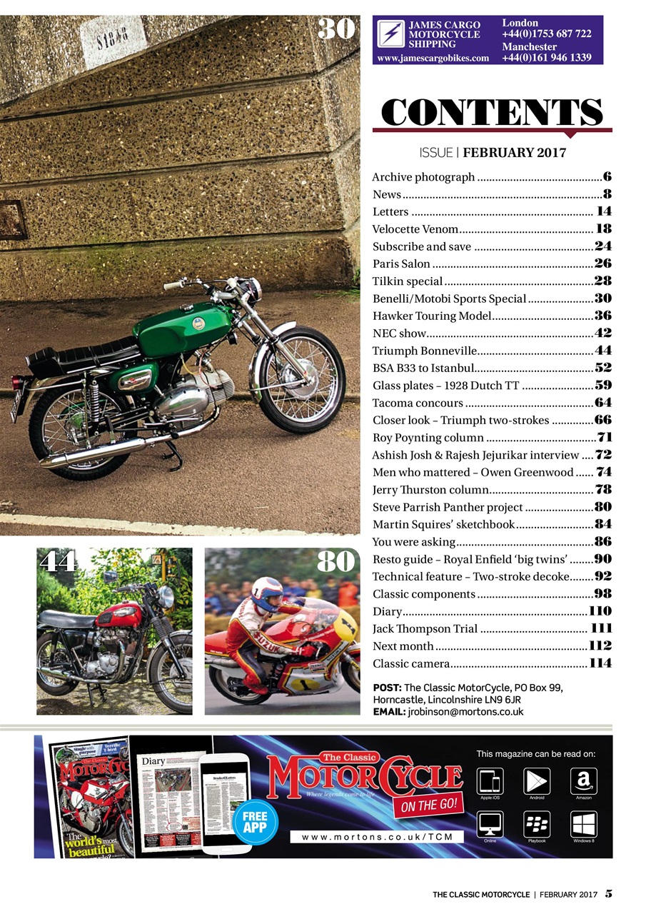 The Classic MotorCycle Preview Pages