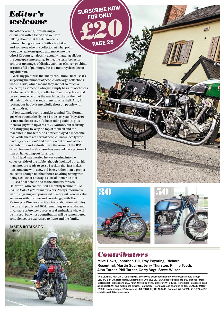 The Classic MotorCycle Preview Pages
