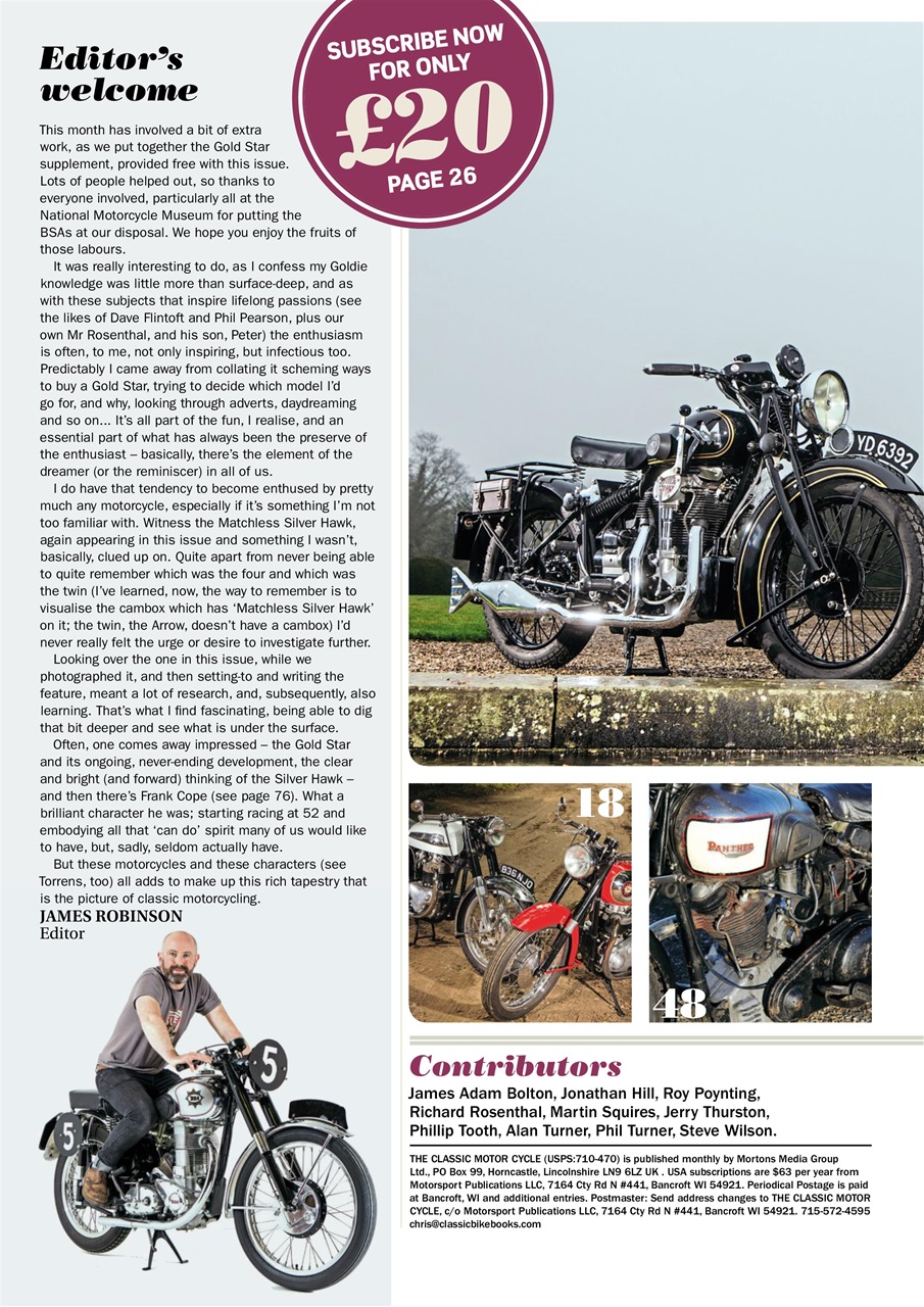 The Classic MotorCycle Preview Pages