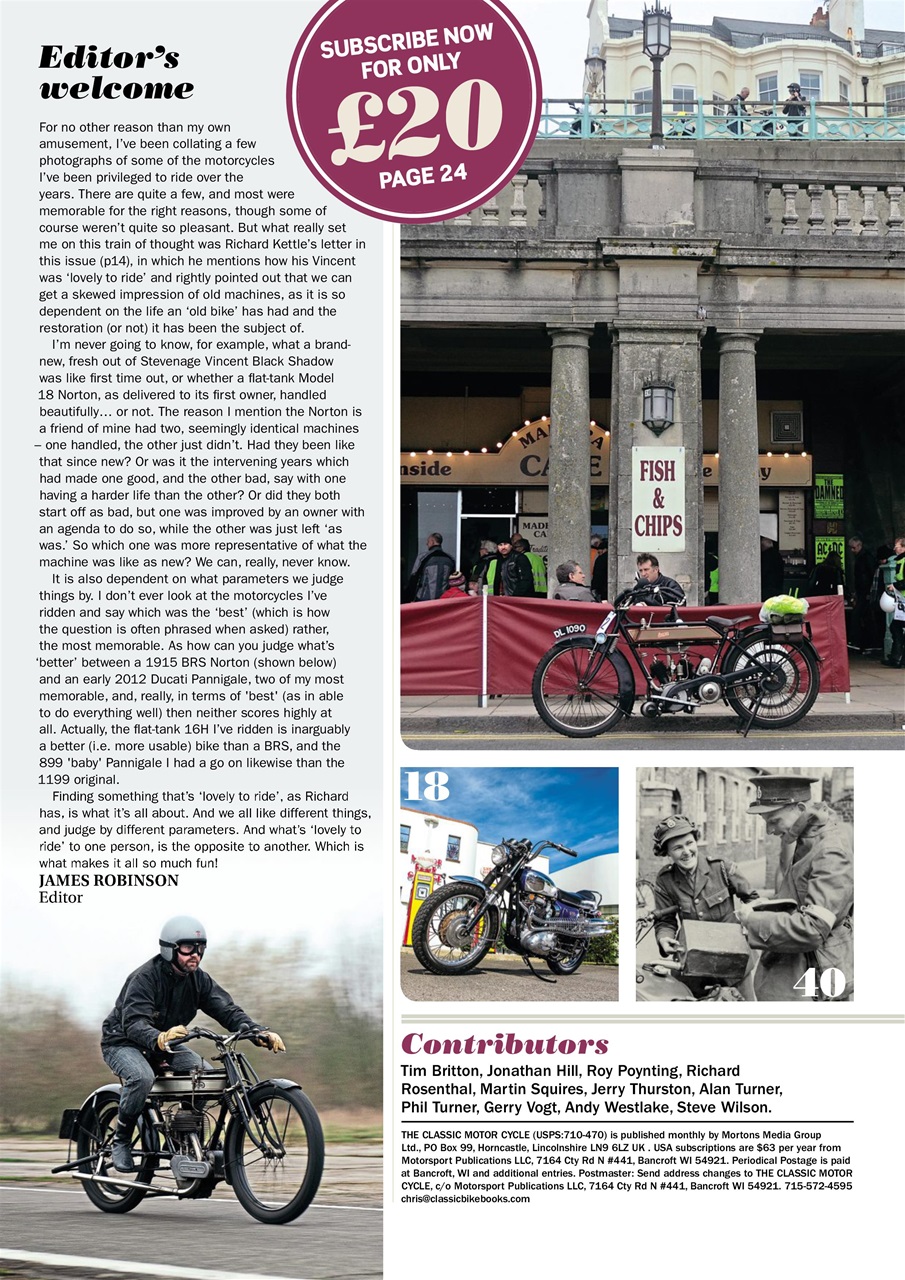 The Classic MotorCycle Preview Pages