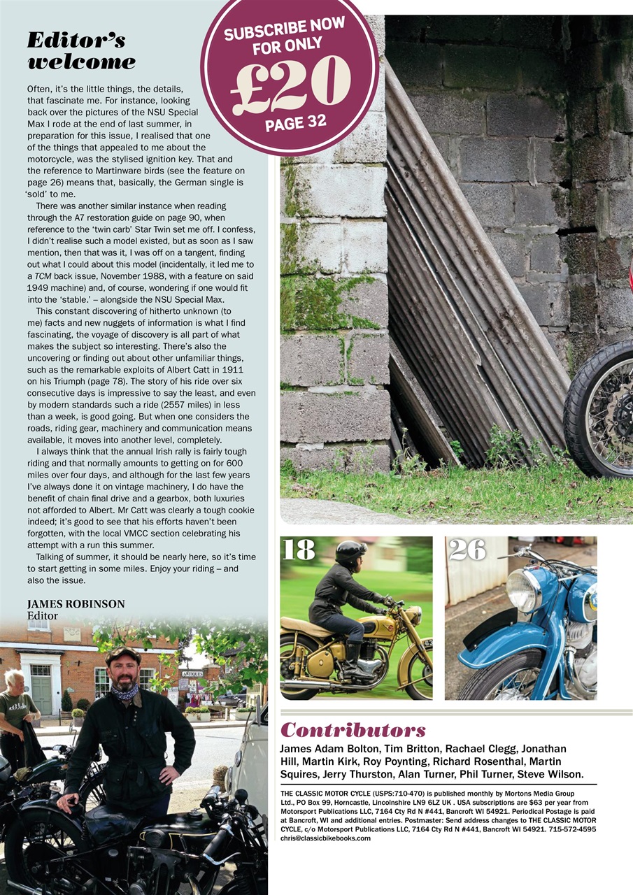 The Classic MotorCycle Preview Pages