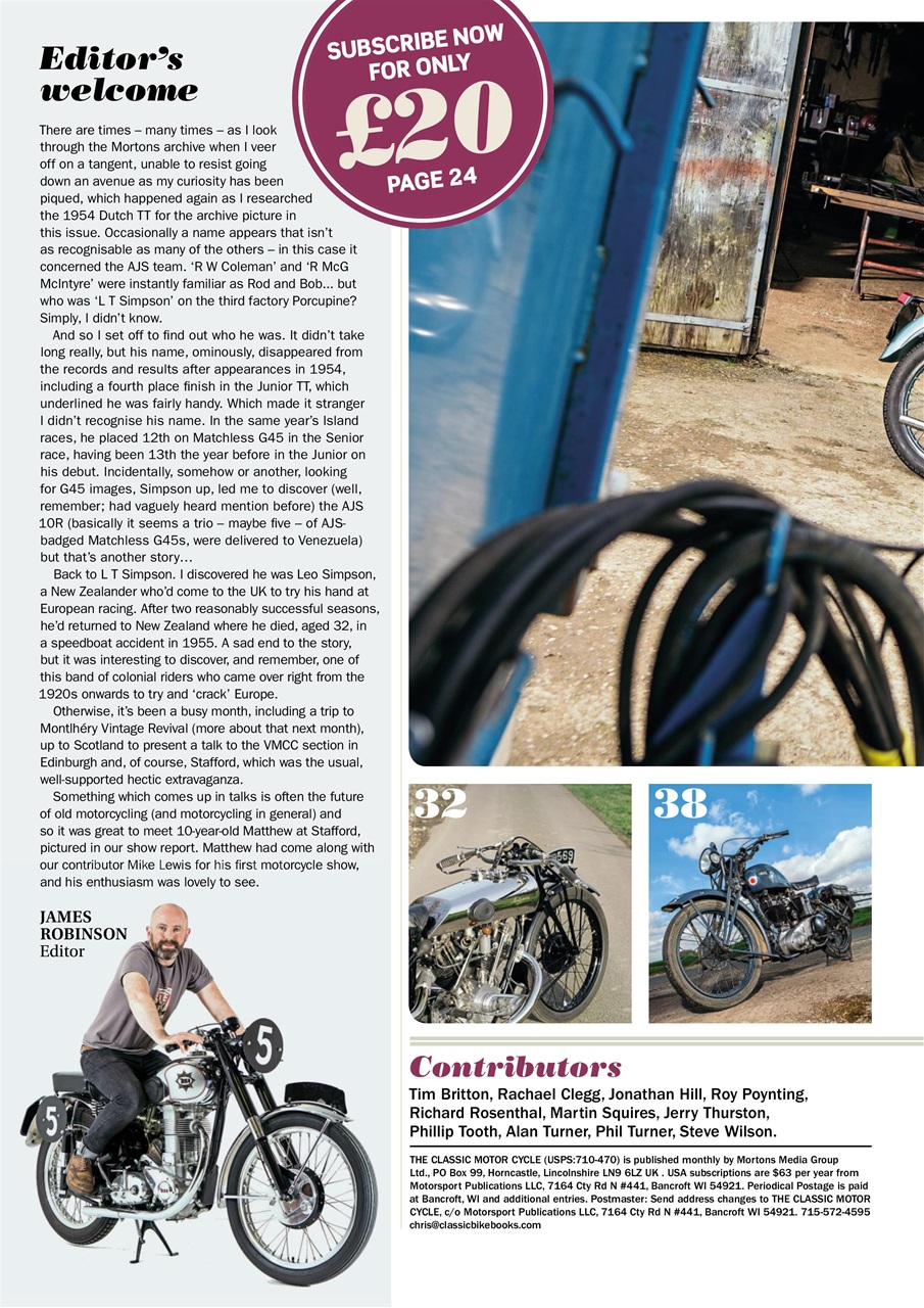 The Classic MotorCycle Preview Pages