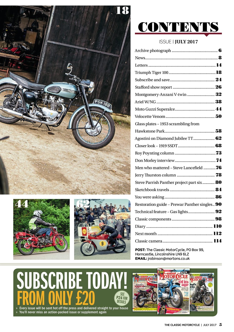 The Classic MotorCycle Preview Pages