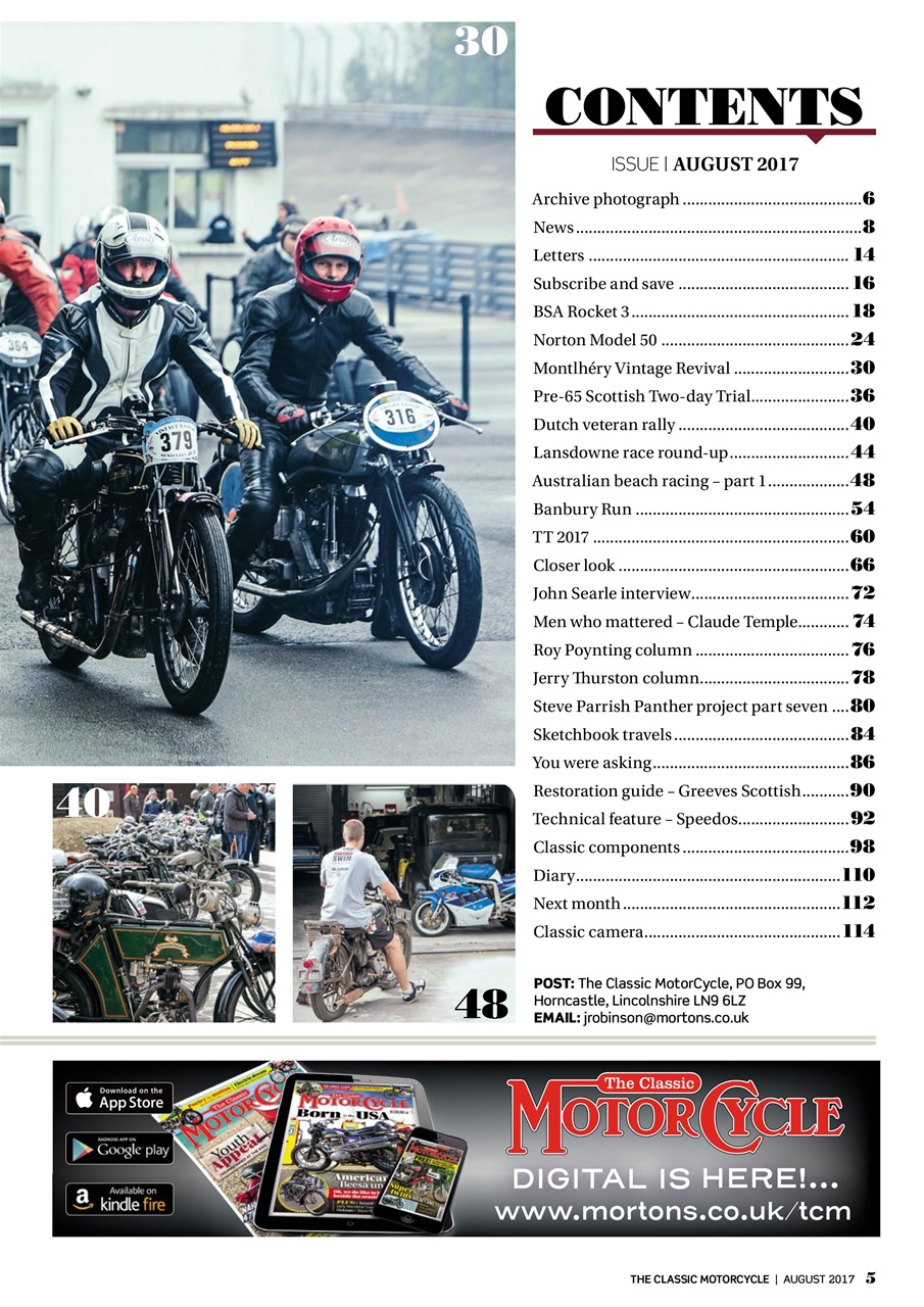 The Classic MotorCycle Preview Pages