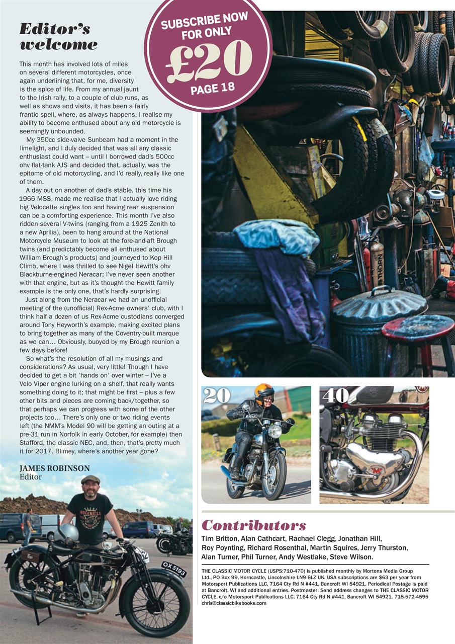 The Classic MotorCycle Preview Pages