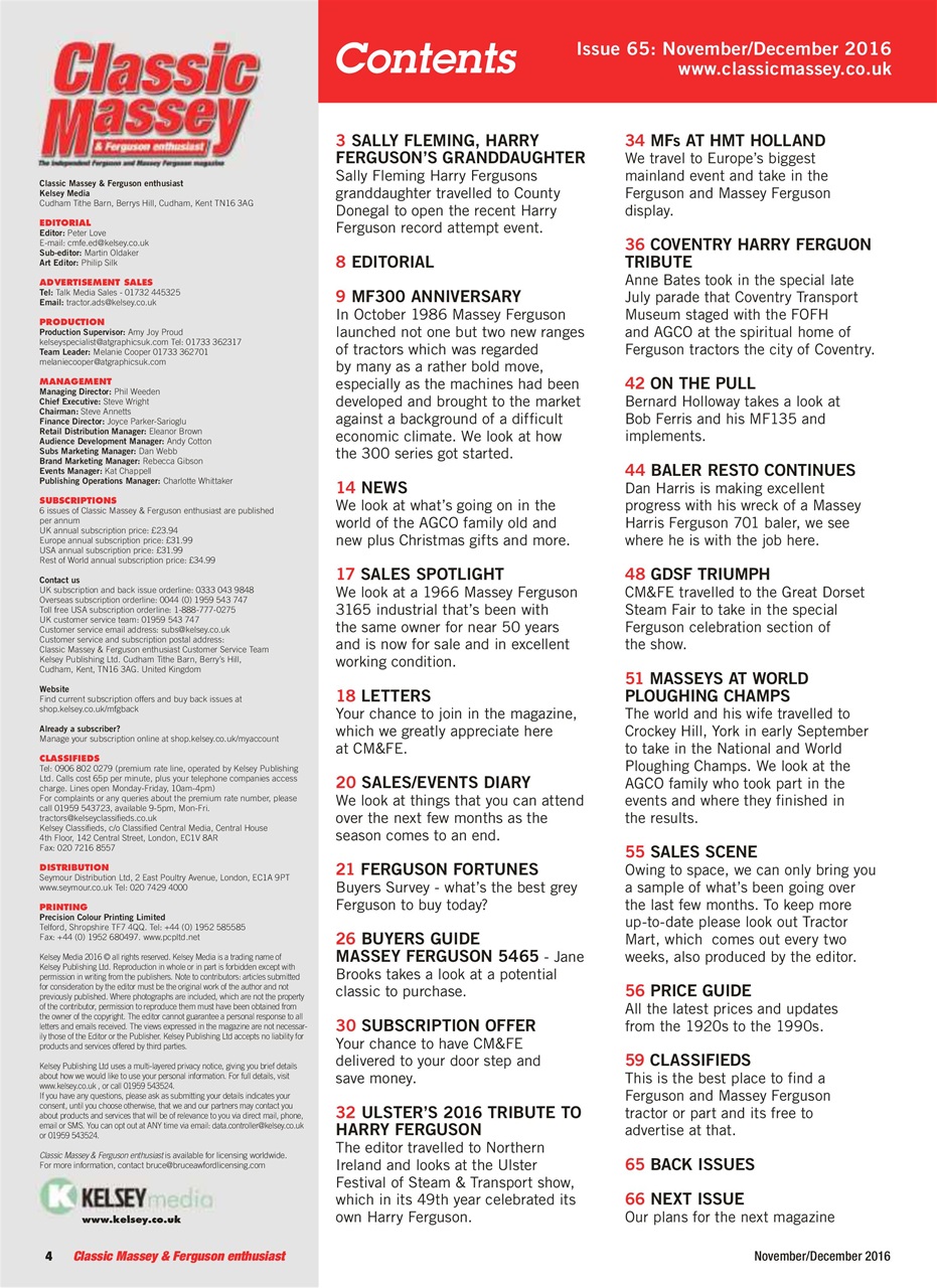 Classic Massey Preview Pages