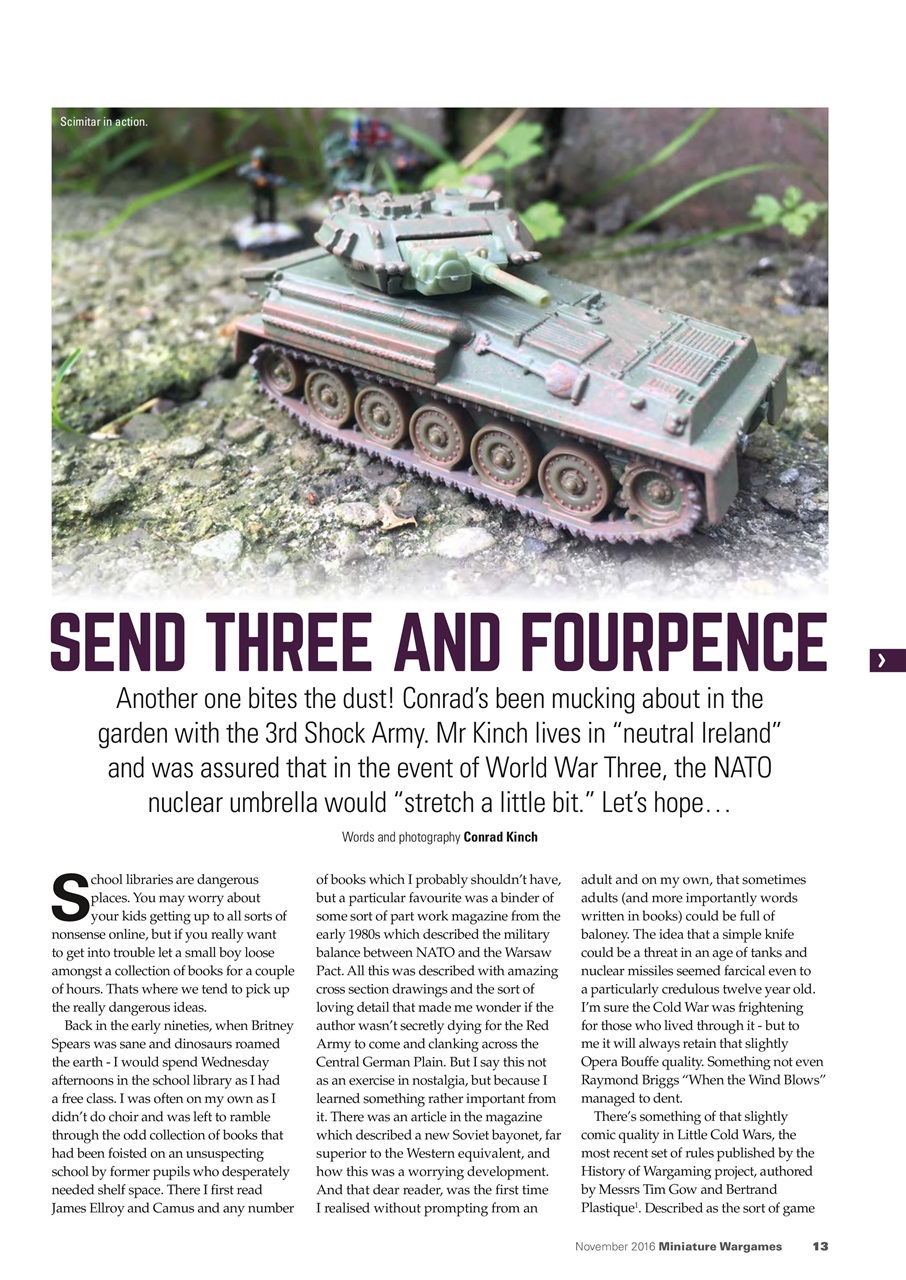 Miniature Wargames Preview Pages