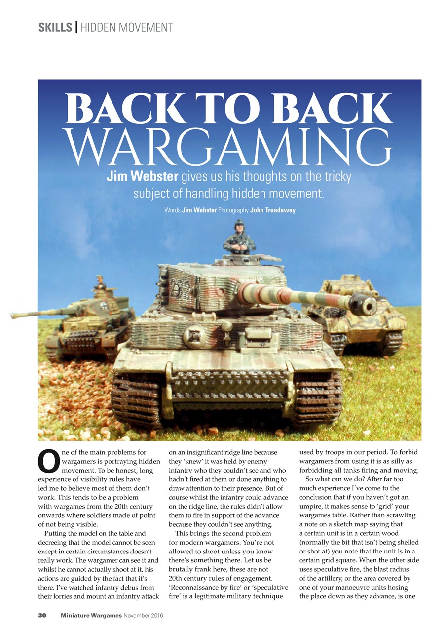 Miniature Wargames Preview Pages