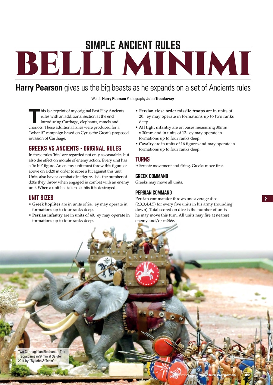 Miniature Wargames Preview Pages