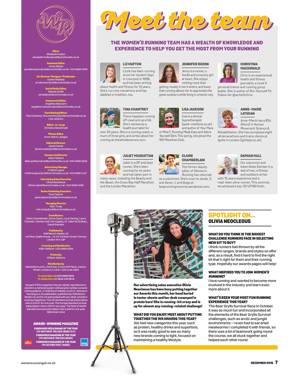 Women’s Running Preview Pages