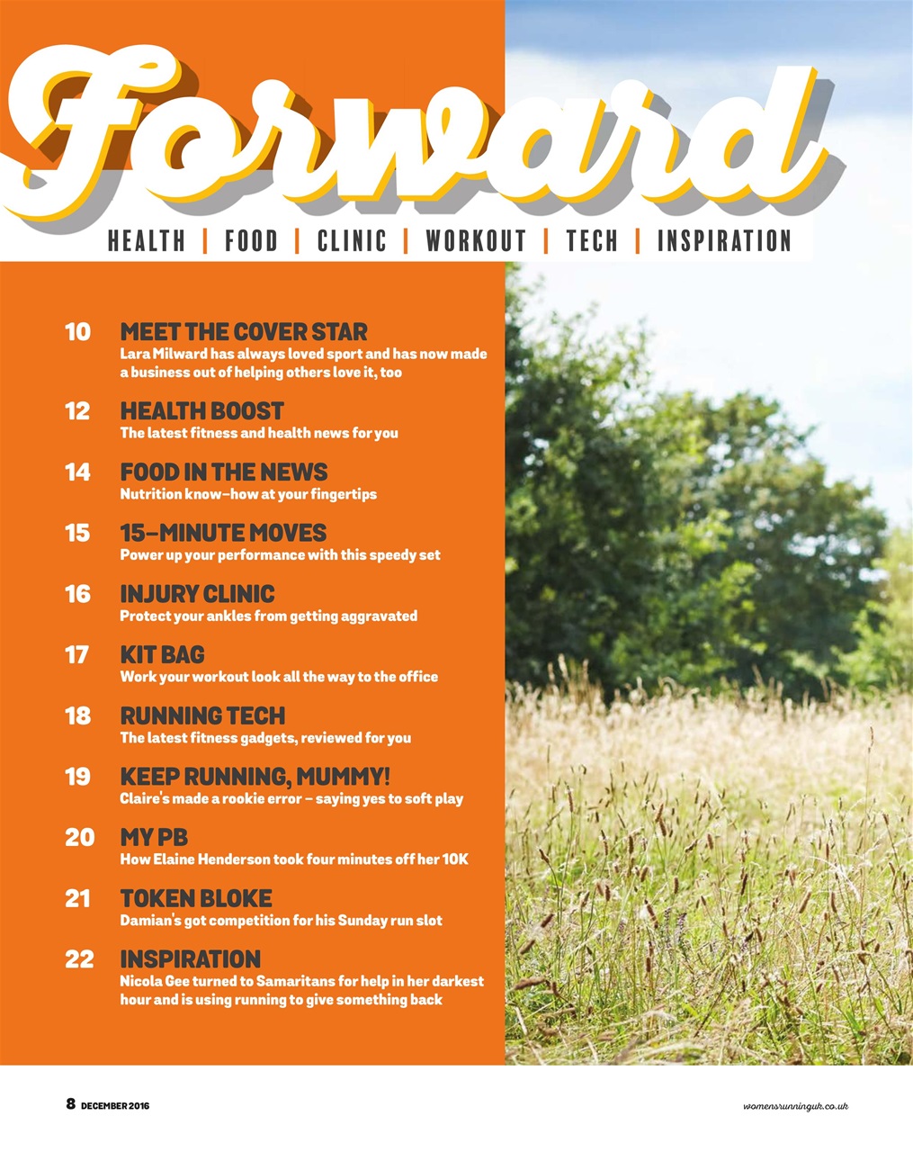 Women’s Running Preview Pages