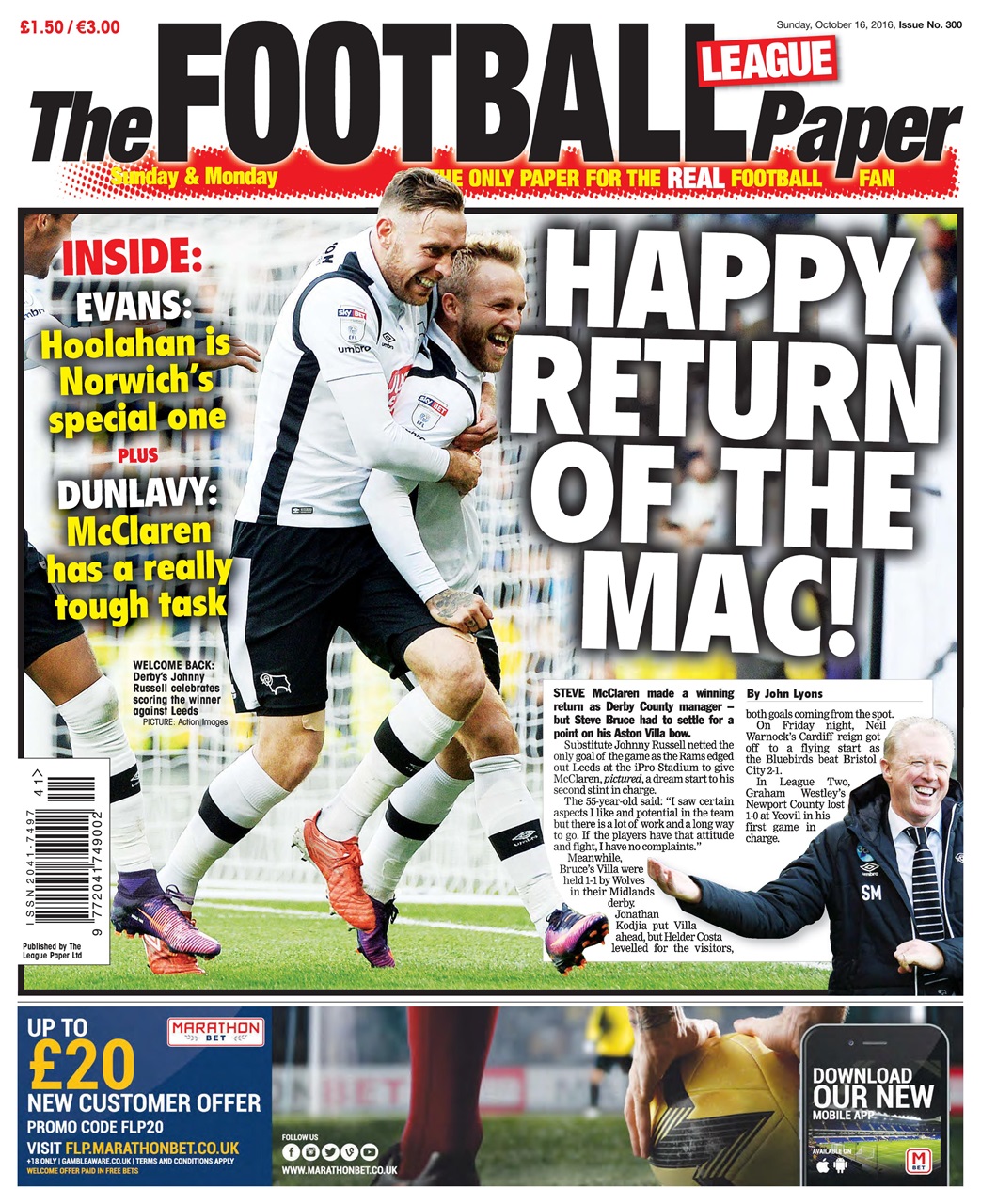 The Football League Paper Preview Pages