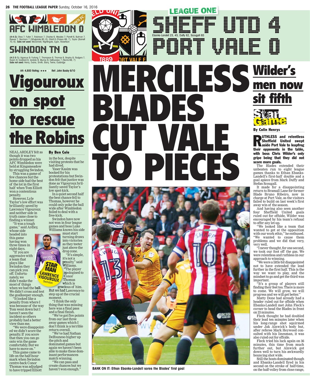 The Football League Paper Preview Pages