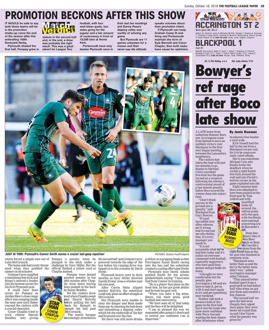 The Football League Paper Preview Pages
