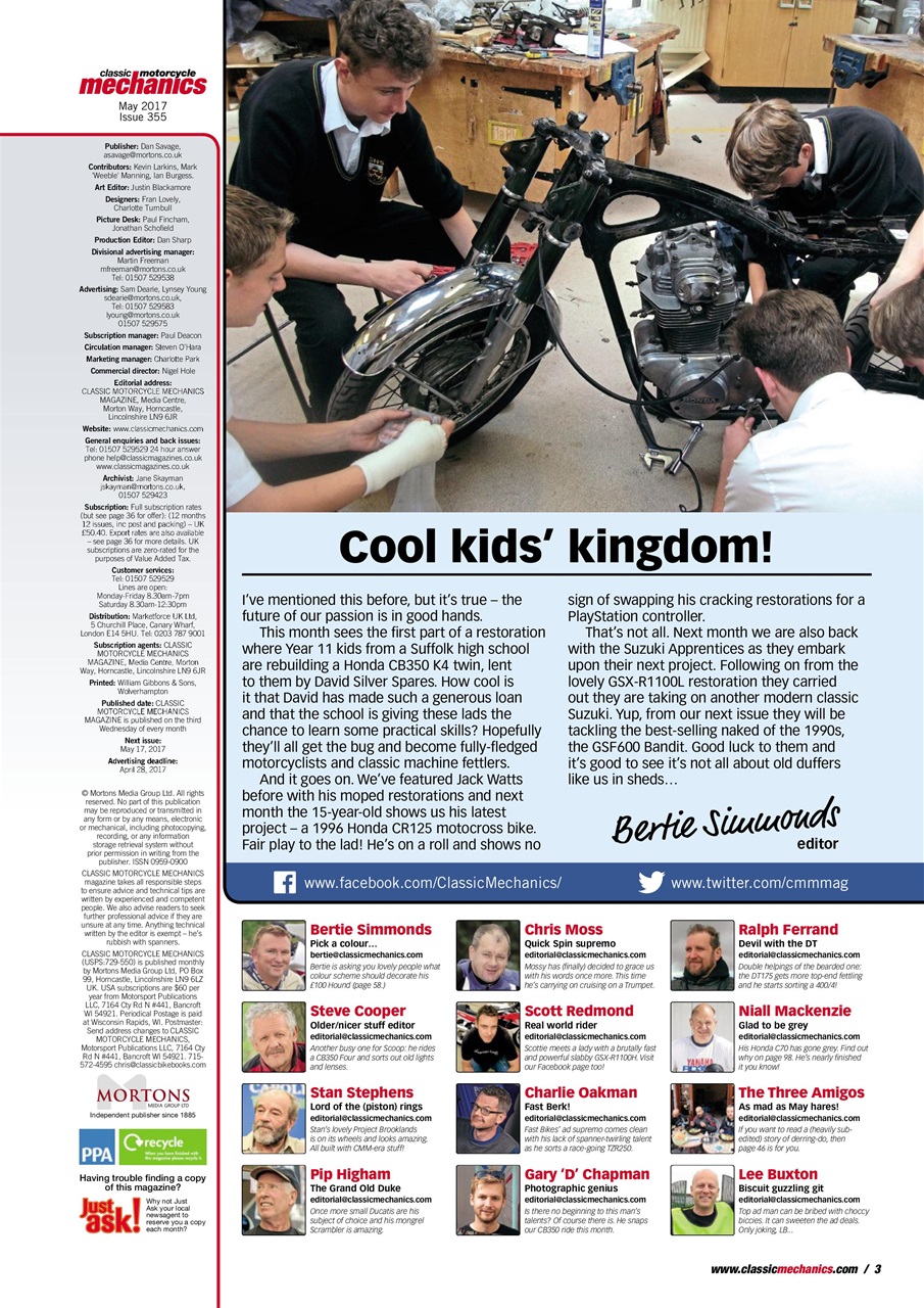Classic Motorcycle Mechanics Preview Pages