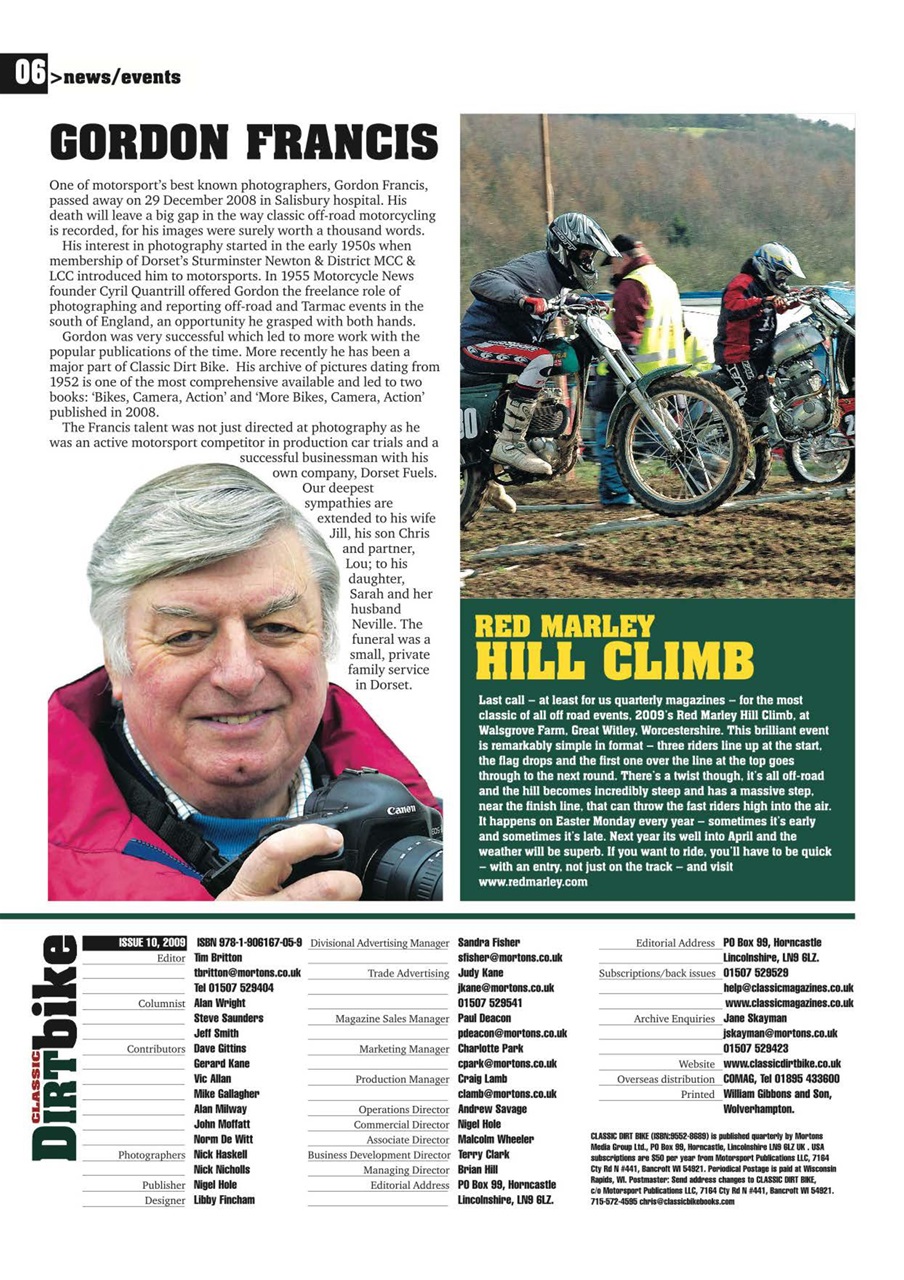 Classic Dirt Bike Preview Pages