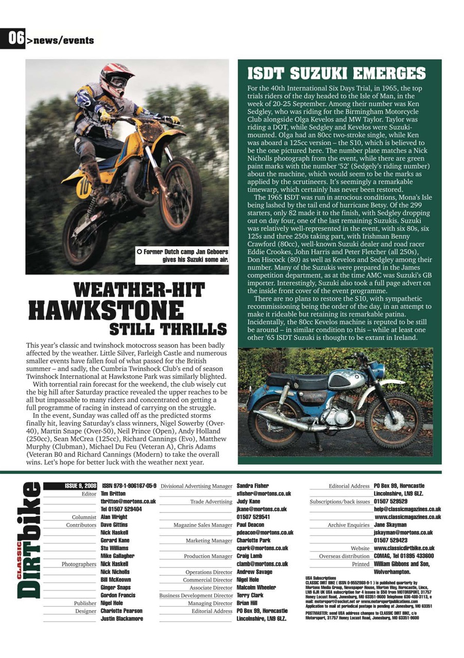 Classic Dirt Bike Preview Pages