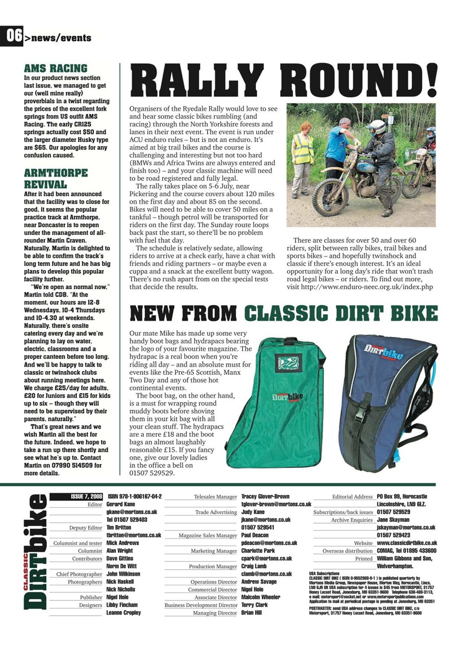 Classic Dirt Bike Preview Pages