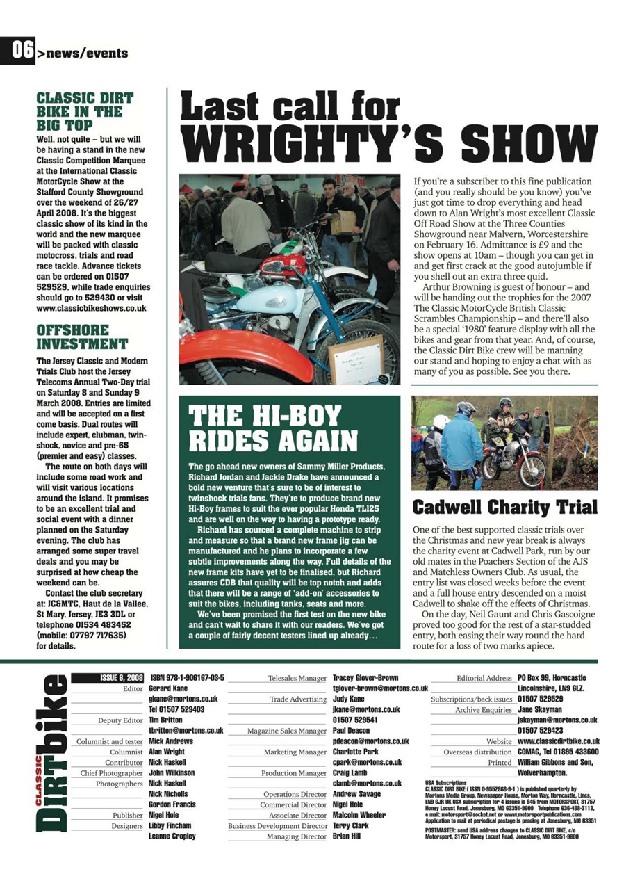 Classic Dirt Bike Preview Pages