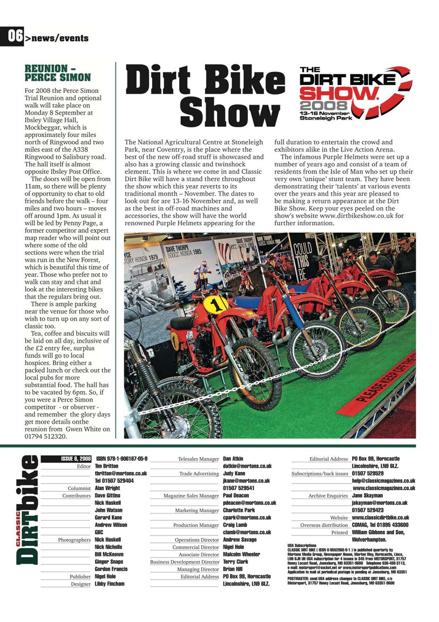 Classic Dirt Bike Preview Pages