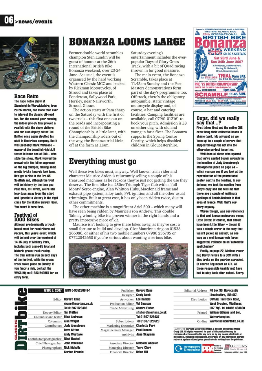 Classic Dirt Bike Preview Pages