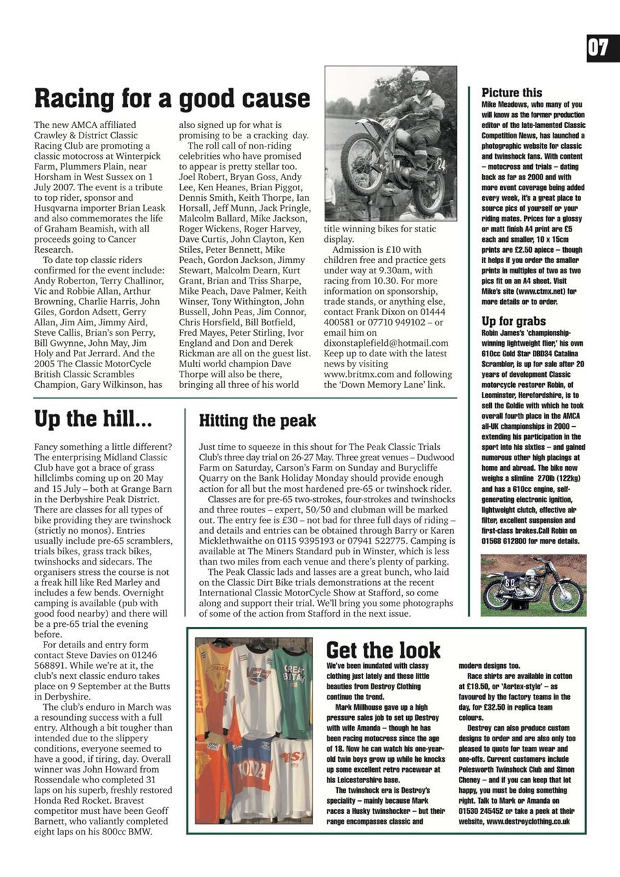 Classic Dirt Bike Preview Pages