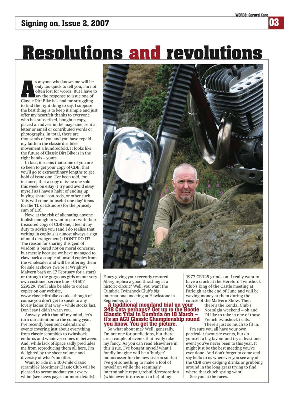 Classic Dirt Bike Preview Pages